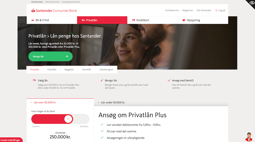 Santander Privatlån 2022 - Få overskud med Santander Consumer Bank